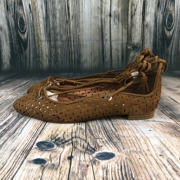 🆕 Halogen Leather Lace Up Flats Size 8.5 M - Picture 2 of 8